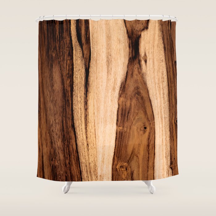 Sheesham Wood Grain Texture, Close Up Shower Curtain Gallery Image 1