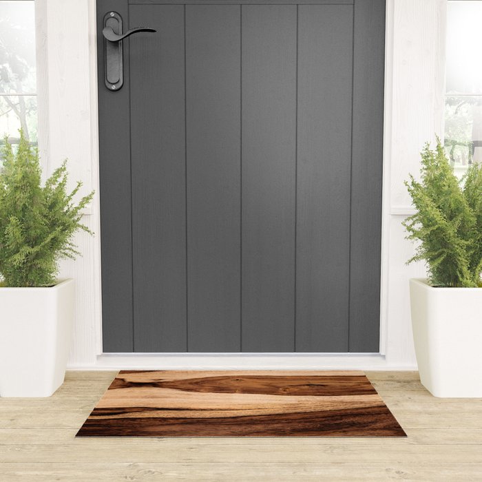 Sheesham Wood Grain Texture, Close Up Welcome Mat Gallery Image 3