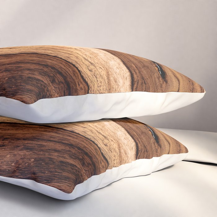 Sheesham Wood Grain Texture, Close Up Pillow Sham Gallery Image 3