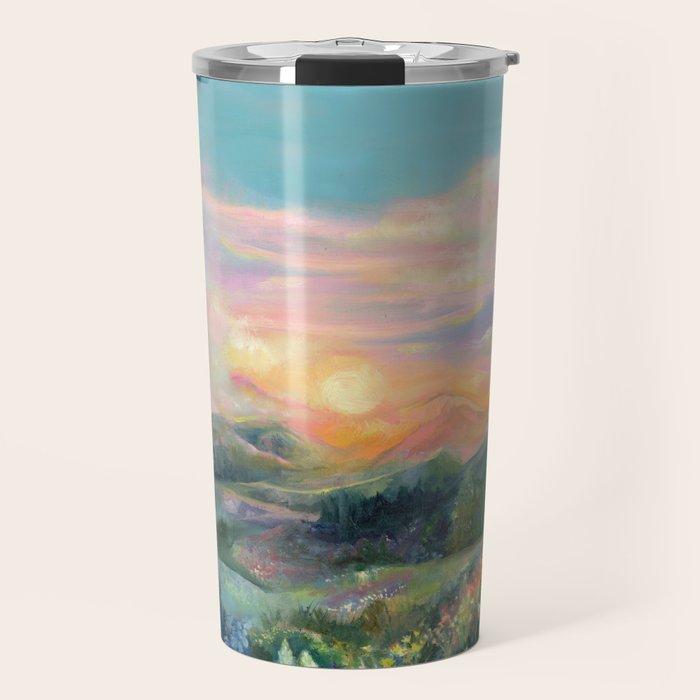 Sunset Landscape Travel Mug Gallery Image 1