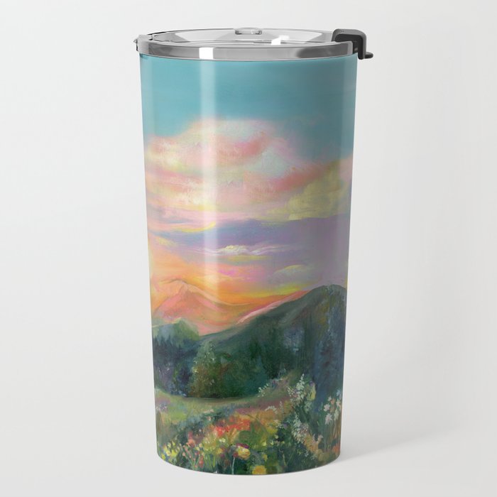 Sunset Landscape Travel Mug Gallery Image 2