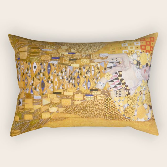 Gustav Klimt - The Woman in Gold Rectangular Pillow Gallery Image 2