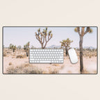 Joshua Tree National Park - California Boho Desert Photo in Neutral Desk Mat Gallery Image 1