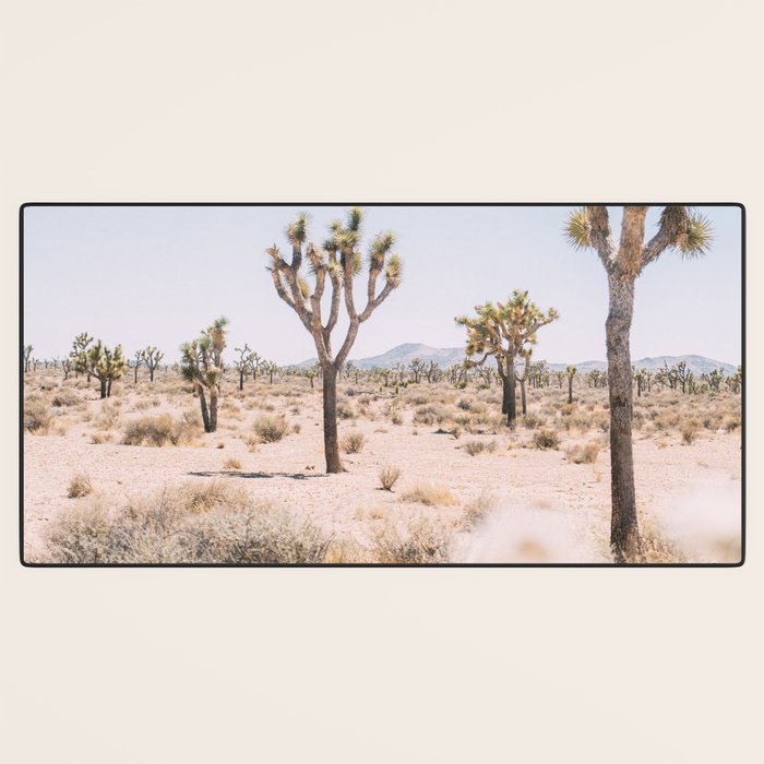 Joshua Tree National Park - California Boho Desert Photo in Neutral Desk Mat Gallery Image 3