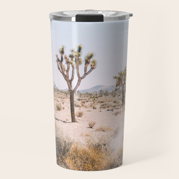 Joshua Tree National Park - California Boho Desert Photo in Neutral Travel Mug Gallery Image 1