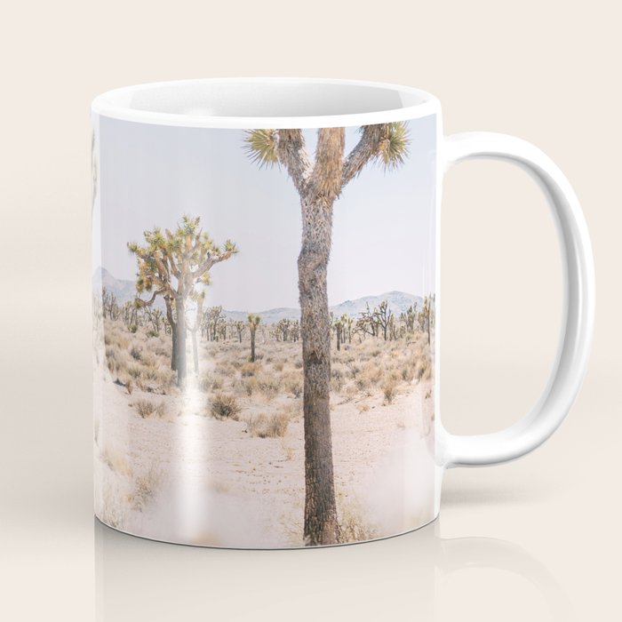 Joshua Tree National Park - California Boho Desert Photo in Neutral Coffee Mug Gallery Image 1