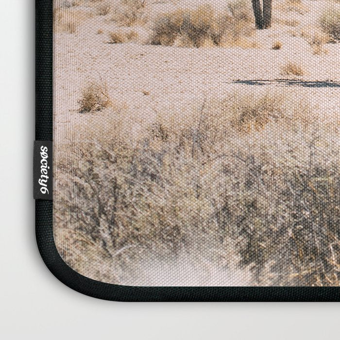 Joshua Tree National Park - California Boho Desert Photo in Neutral Laptop Sleeve Gallery Image 3