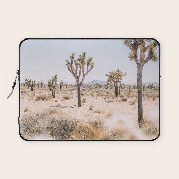 Joshua Tree National Park - California Boho Desert Photo in Neutral Laptop Sleeve Gallery Image 1