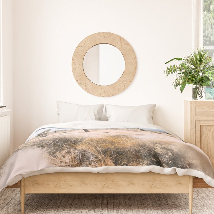 Joshua Tree National Park - California Boho Desert Photo in Neutral Duvet Cover Gallery Image 3