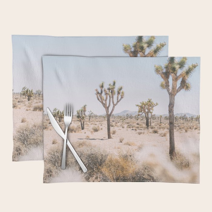 Joshua Tree National Park - California Boho Desert Photo in Neutral Placemat Gallery Image 1