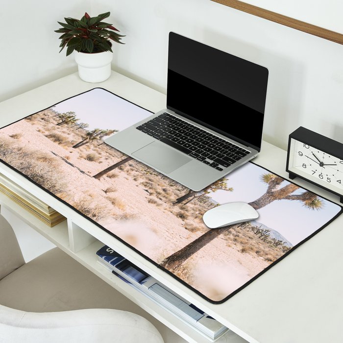 Joshua Tree National Park - California Boho Desert Photo in Neutral Desk Mat Gallery Image 2
