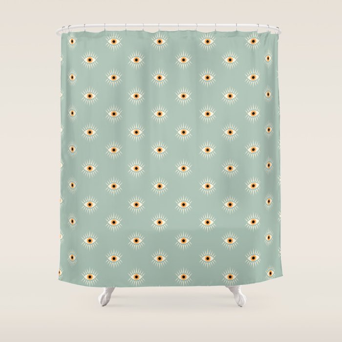 Yellow Eye Shower Curtain Gallery Image 1