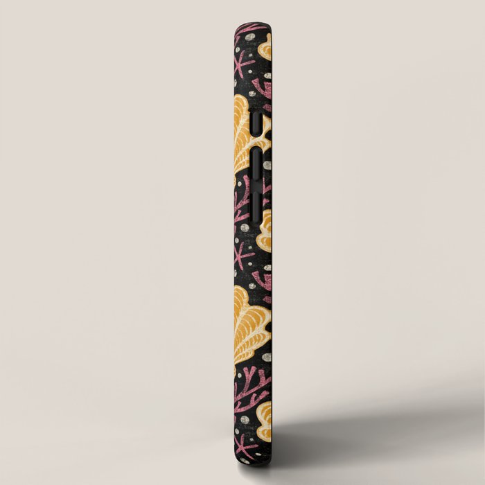 Seashell - marigold and black iPhone Case Gallery Image 2