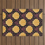 Seashell - marigold and black Outdoor Rug Gallery Image 1