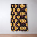 Seashell - marigold and black Window Curtain Gallery Image 3