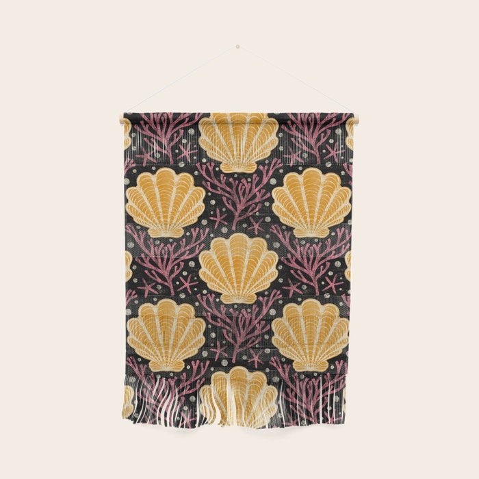 Seashell - marigold and black Wall Hanging Gallery Image 1