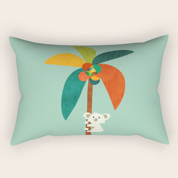 Koala on Coconut Tree Rectangular Pillow Gallery Image 1