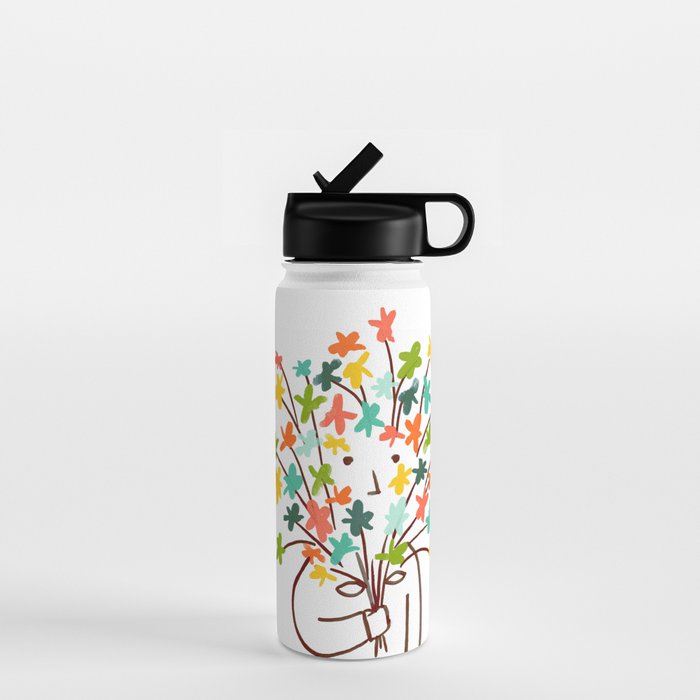 I bring flowers Water Bottle Gallery Image 1