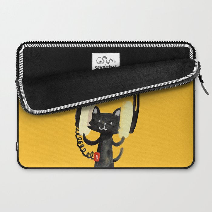 I Love Huge Headphone Laptop Sleeve Gallery Image 2