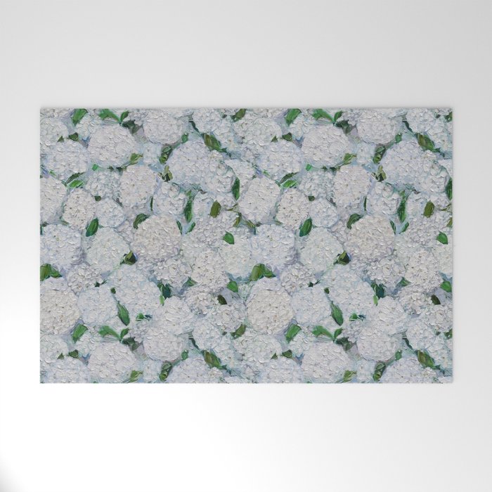 Annabelle Hydrangea Garden Welcome Mat Gallery Image 1