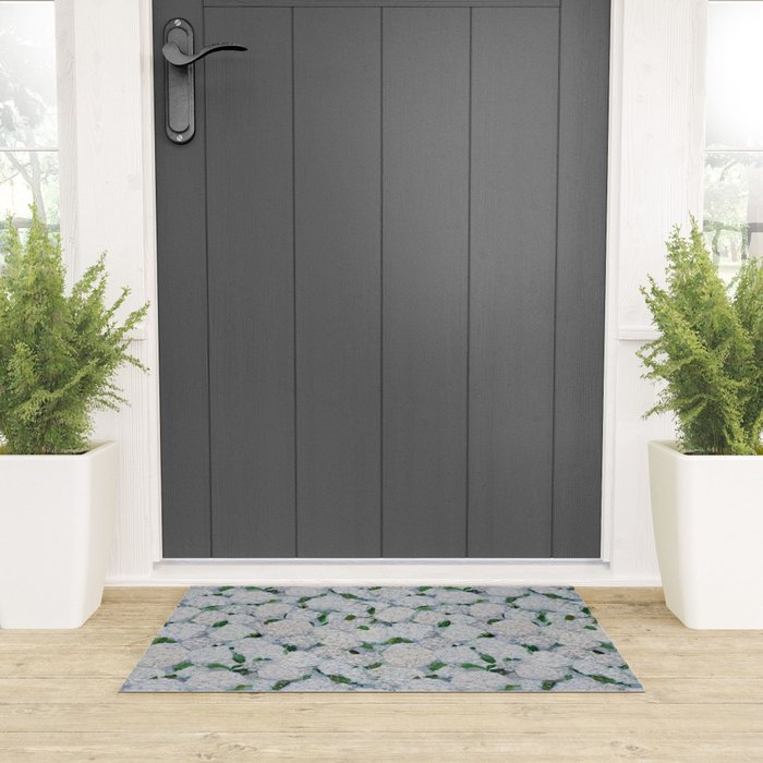 Annabelle Hydrangea Garden Welcome Mat Gallery Image 3