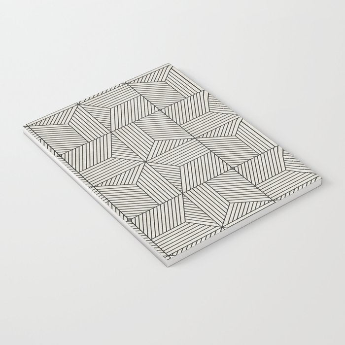 bohemian geometric tiles - bone Notebook Gallery Image 3