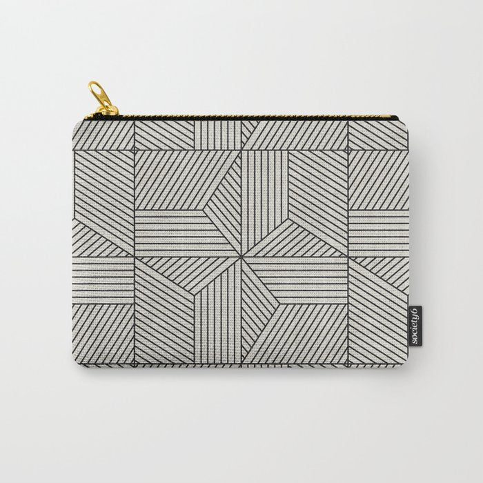 bohemian geometric tiles - bone Carry All Pouch Gallery Image 1