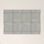 bohemian geometric tiles - bone Welcome Mat Gallery Image 1