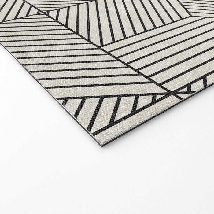 bohemian geometric tiles - bone Welcome Mat Gallery Image 2
