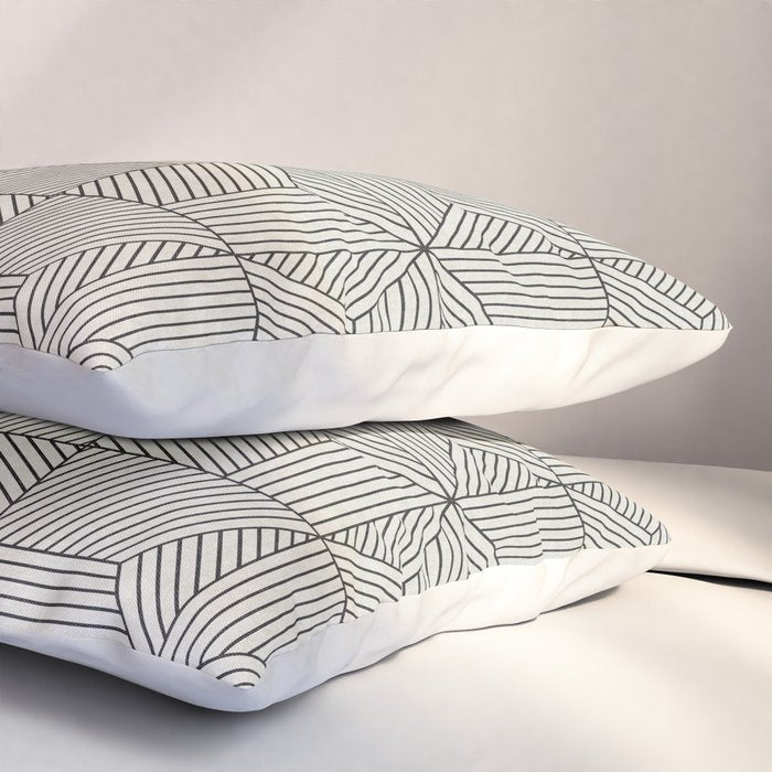 bohemian geometric tiles - bone Pillow Sham Gallery Image 3