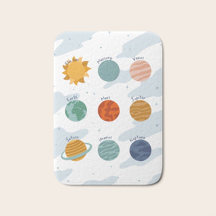 Planets of The Solar System Bath Mat Gallery Image 1