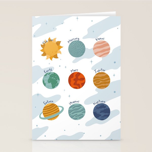 Planets of The Solar System Stationery Card Gallery Image 1