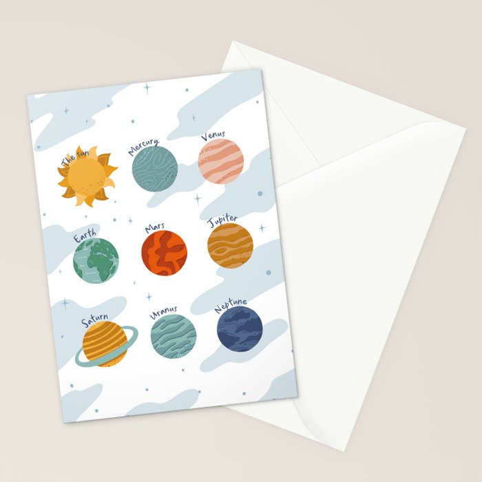 Planets of The Solar System Stationery Card Gallery Image 2
