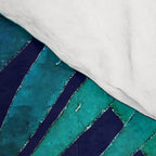 Watercolor Palm Leaves on Navy Comforter Gallery Image 4