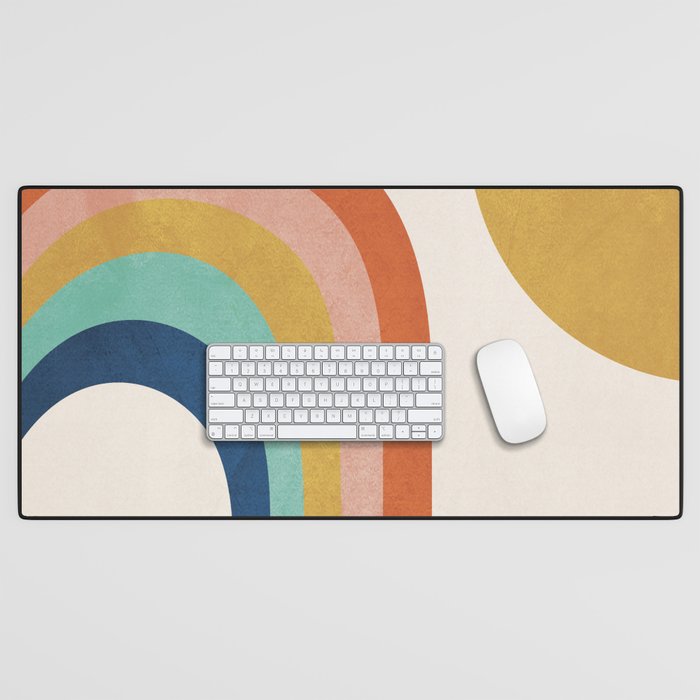The Sun and a Rainbow Desk Mat Gallery Image 1