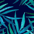 Watercolor Palm Leaves on Navy Coffee Mug Gallery Image 2