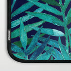 Watercolor Palm Leaves on Navy Laptop Sleeve Gallery Image 3