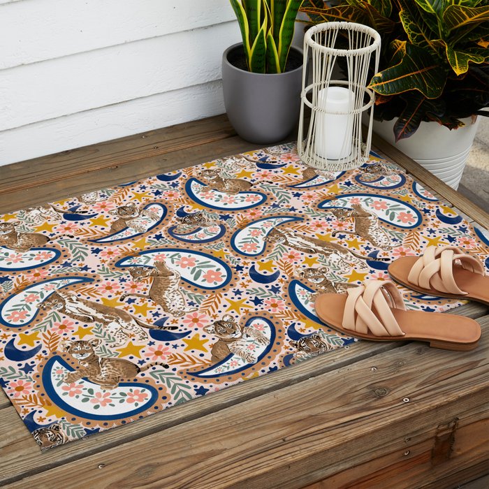  Leopard Cubs and Stars Outdoor Rug Gallery Image 2
