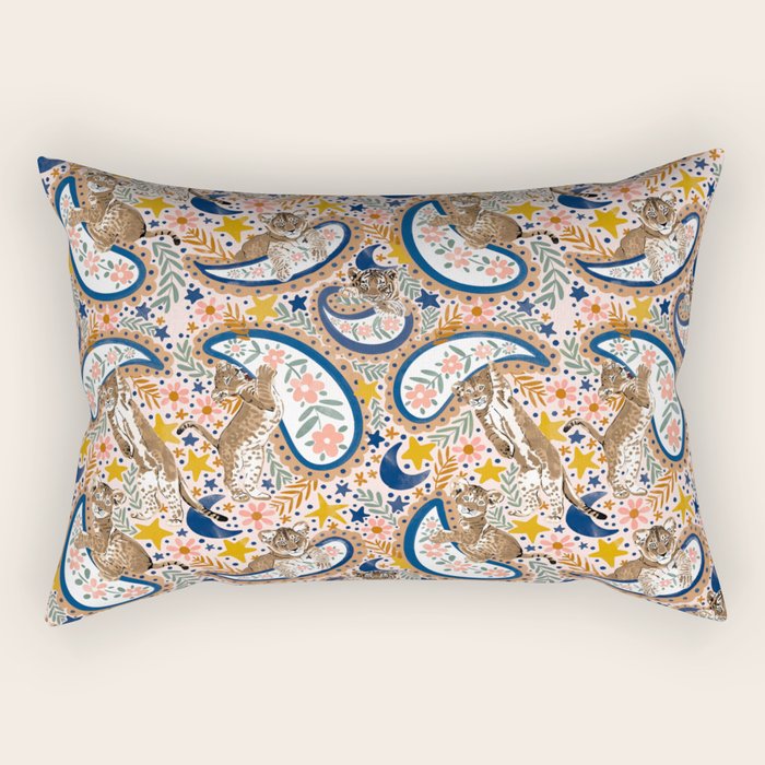  Leopard Cubs and Stars Rectangular Pillow Gallery Image 1