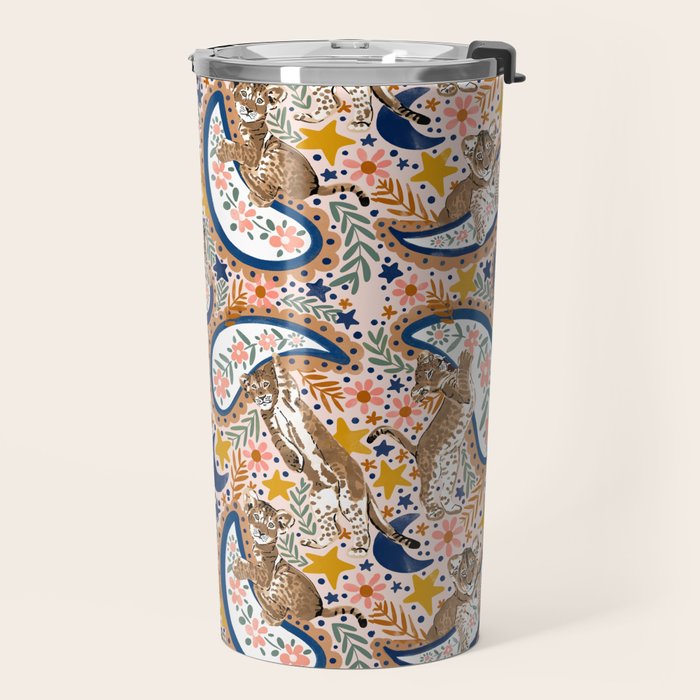  Leopard Cubs and Stars Travel Mug Gallery Image 2