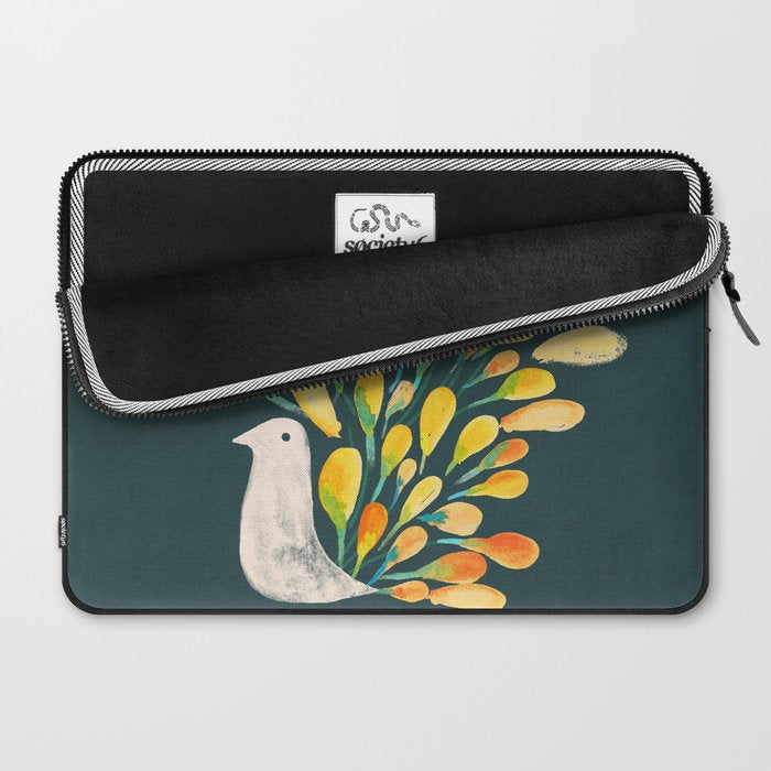 Watercolor Peacock Laptop Sleeve Gallery Image 2