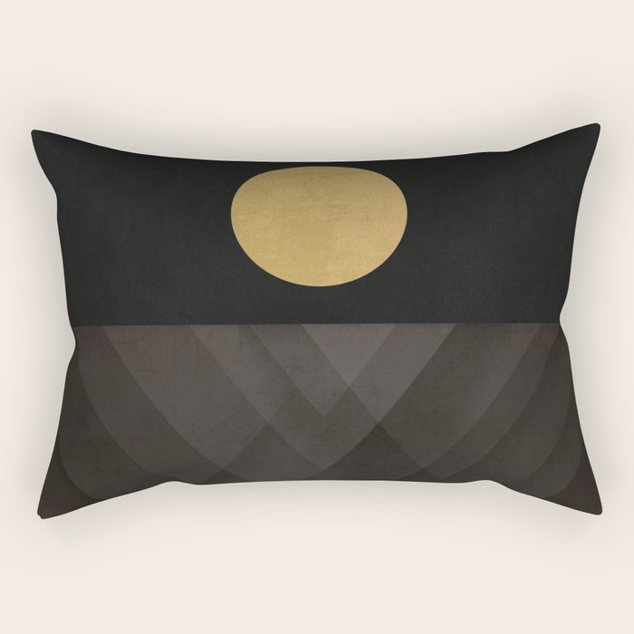 Moon Reflection on Quiet Ocean Rectangular Pillow Gallery Image 1