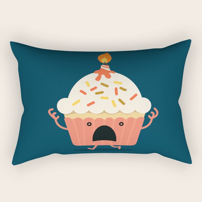 Cupcake on fire Rectangular Pillow Gallery Image 1