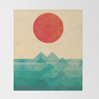 The ocean, the sea, the wave Throw Blanket Gallery Image 2