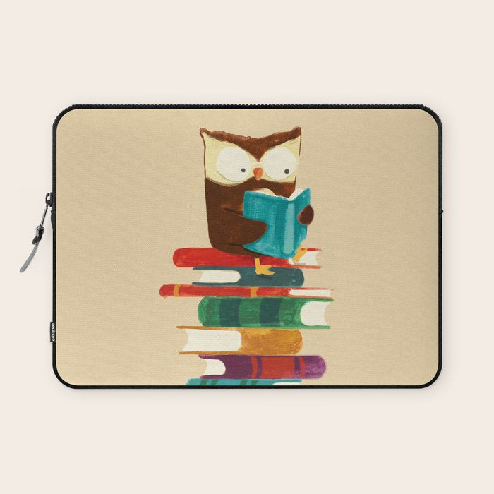 Owl Reading Rainbow Laptop Sleeve Gallery Image 1