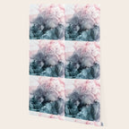 Blush and Payne's Grey Flowing Abstract Painting Wallpaper Gallery Image 2