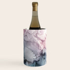 Blush and Payne's Grey Flowing Abstract Painting Wine Chiller Gallery Image 3