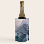 Blush and Payne's Grey Flowing Abstract Painting Wine Chiller Gallery Image 2