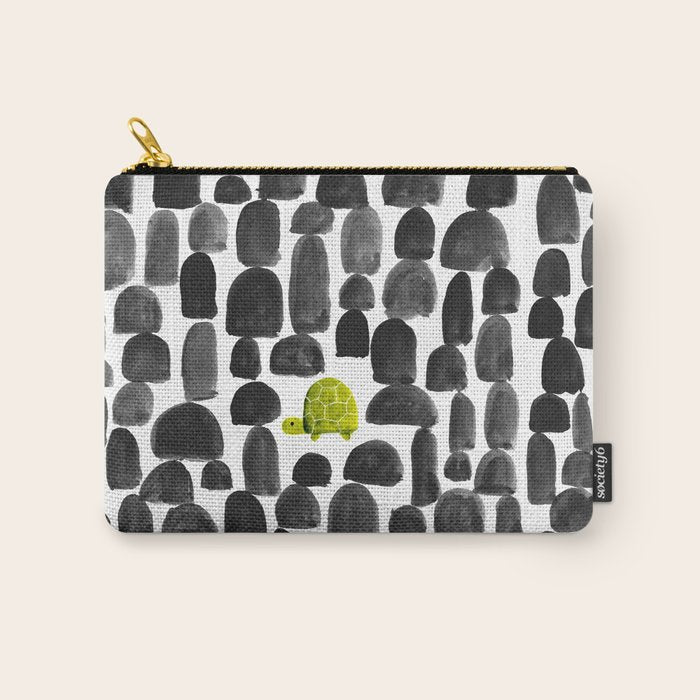 Turtle in Stone Garden Carry All Pouch Gallery Image 1