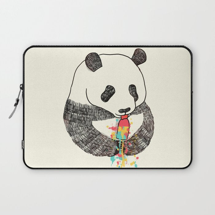 Panda Loves Ice Cream Laptop Sleeve Gallery Image 1